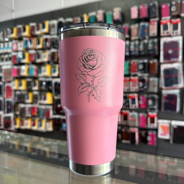 "Rose" 30oz Pink Tumbler