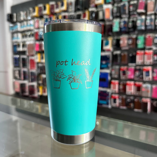 "Pot Head" 20oz Aqua Tumbler