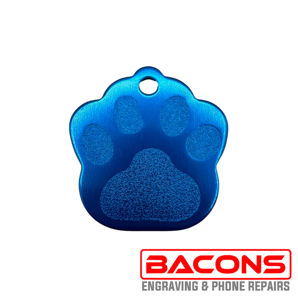 Engraved Aluminium Pet Tags – Paw