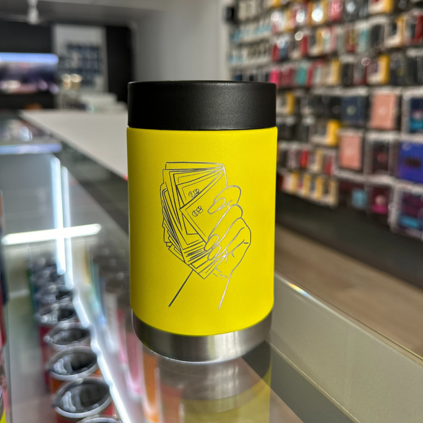 "Cash In Hand" Yellow Can Cooler