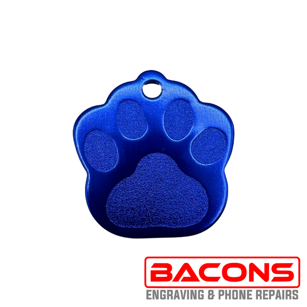 Engraved Aluminium Pet Tags – Paw