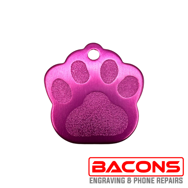 Engraved Aluminium Pet Tags – Paw