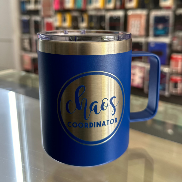 "Chaos Coordinator" Blue Insulated Mug