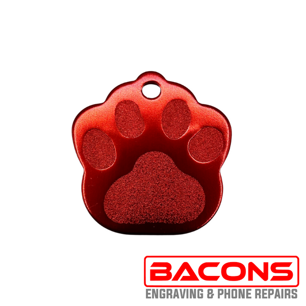 Engraved Aluminium Pet Tags – Paw