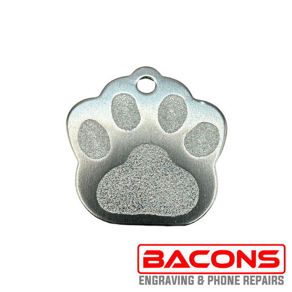 Engraved Aluminium Pet Tags – Paw