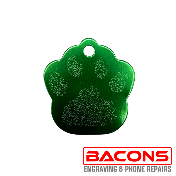 Engraved Aluminium Pet Tags – Paw